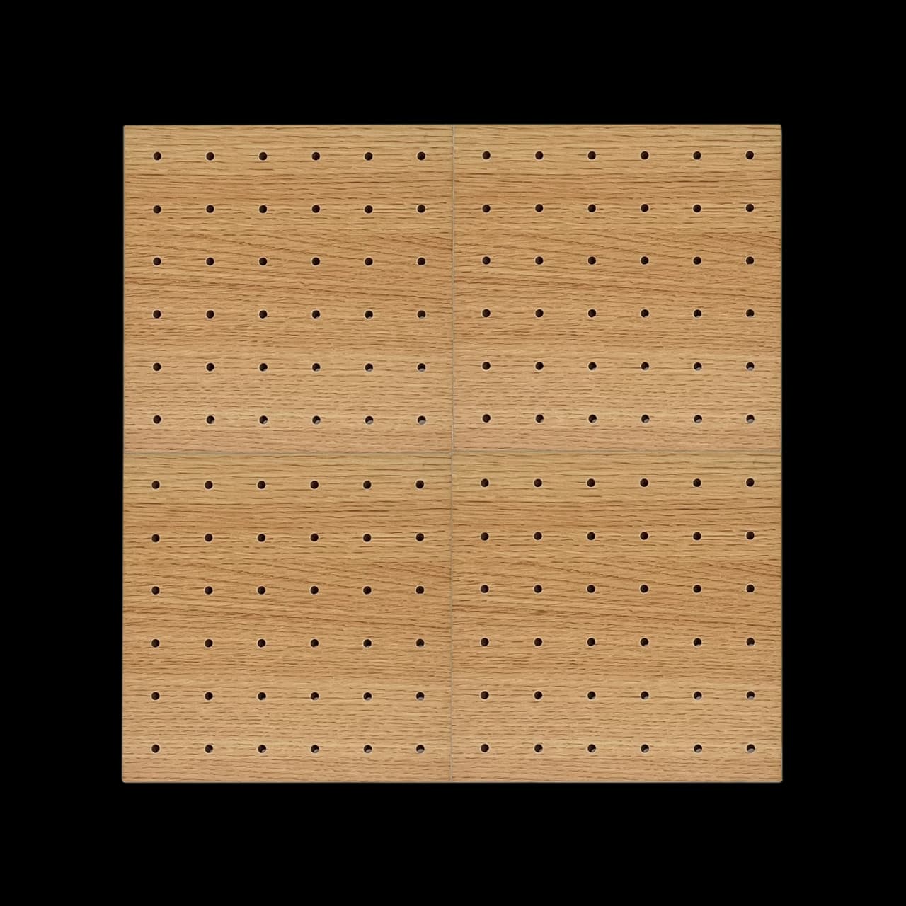Perforated wood panel veneer surface detail