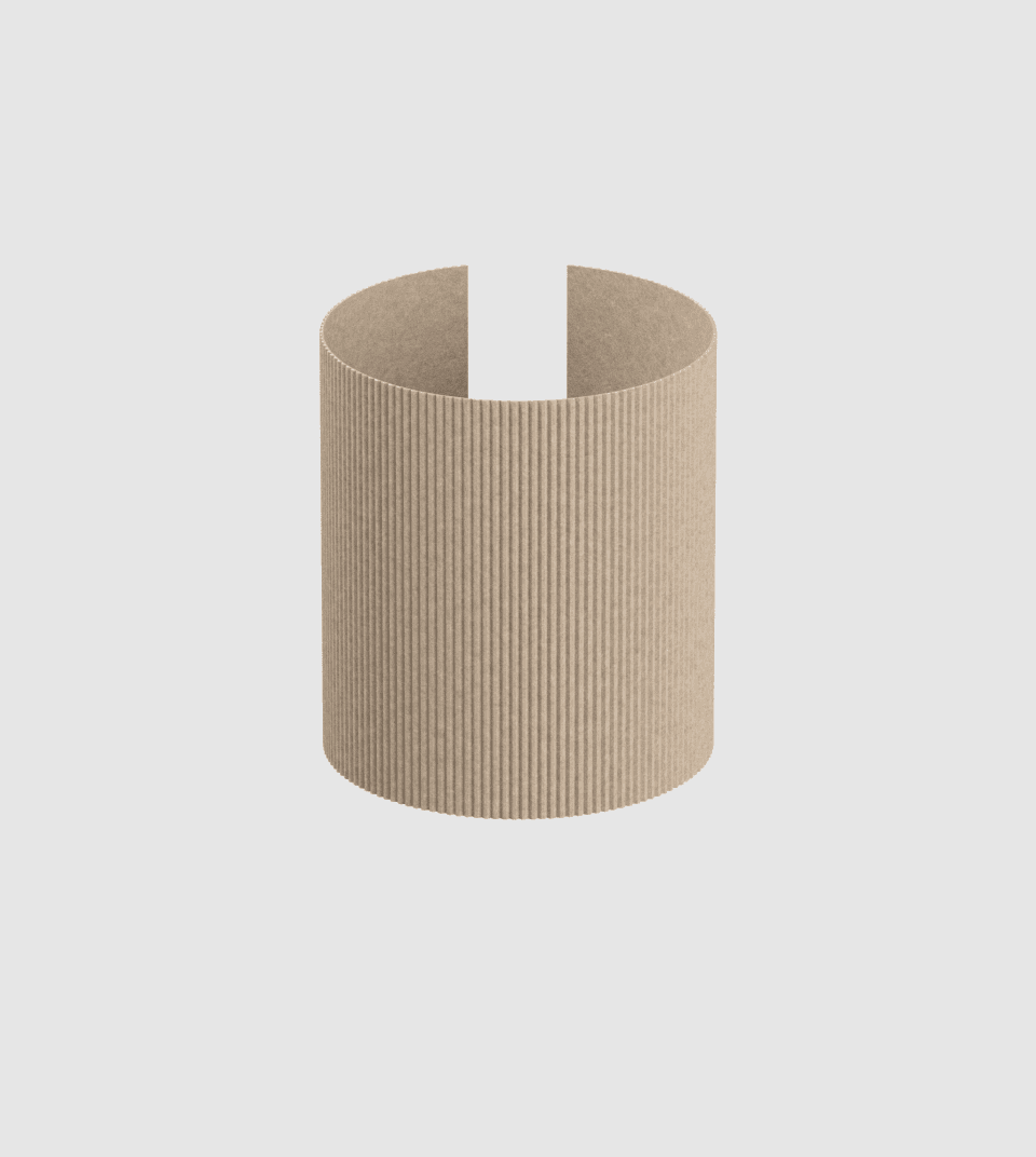 rPET Flex-Groove acoustic panel on curved surface