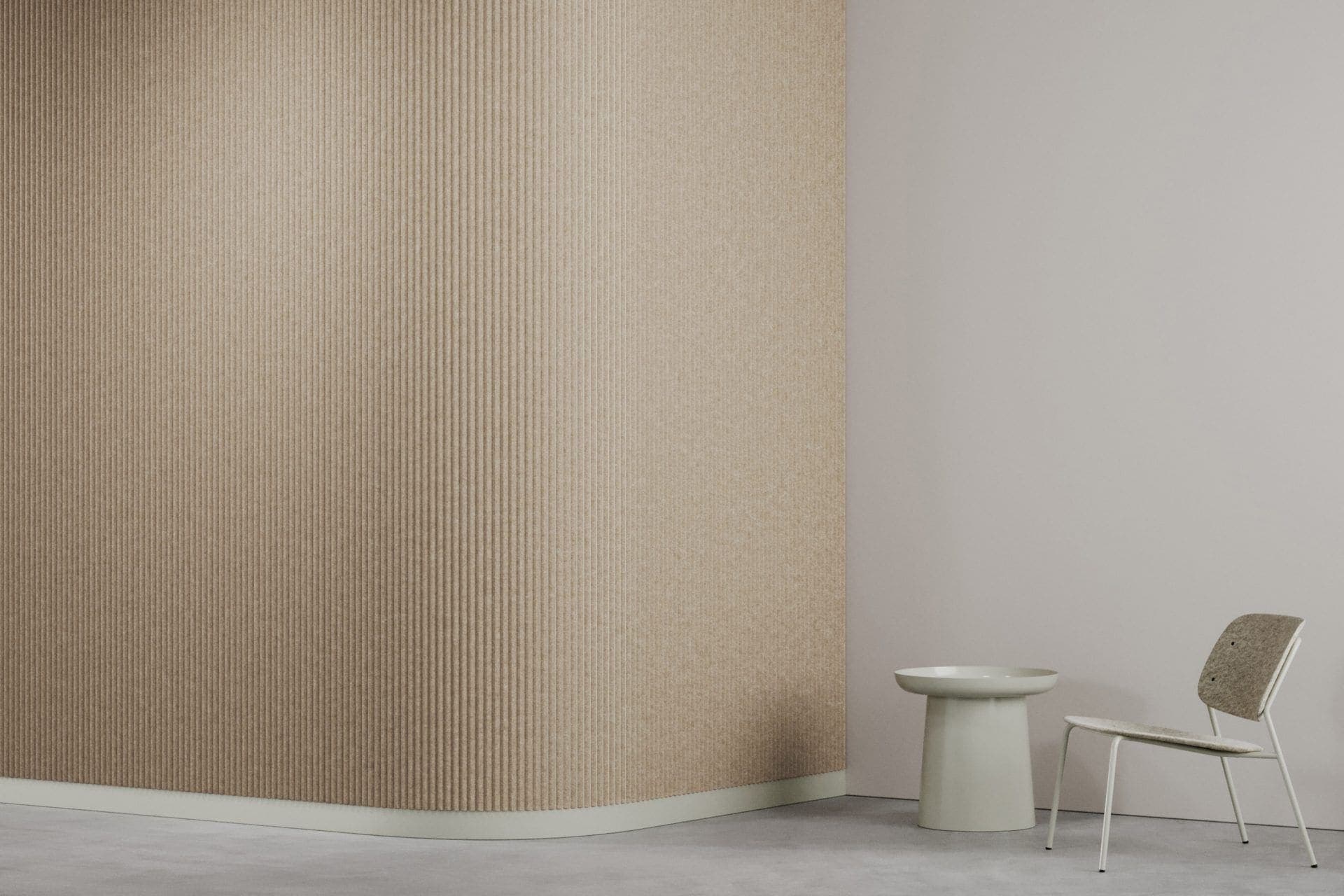 rPET - Flex Groove — Panneaux acoustiques rainurés flexibles en PET recyclé. Options d'installation polyvalentes.
