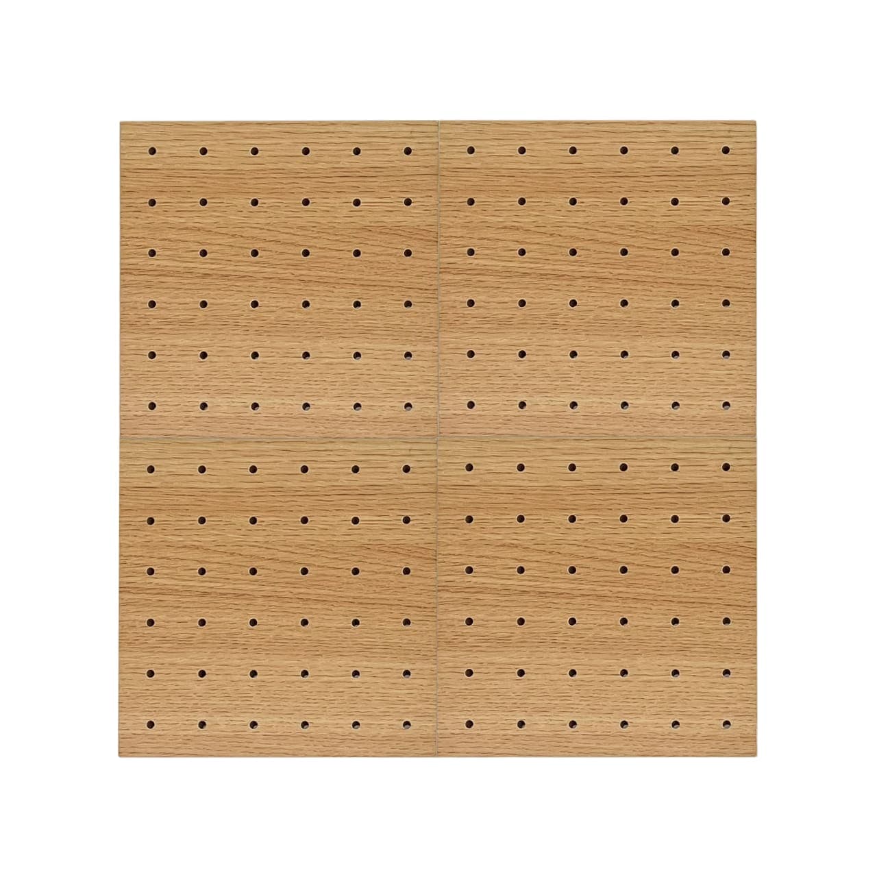 Perforated wood panel veneer surface detail