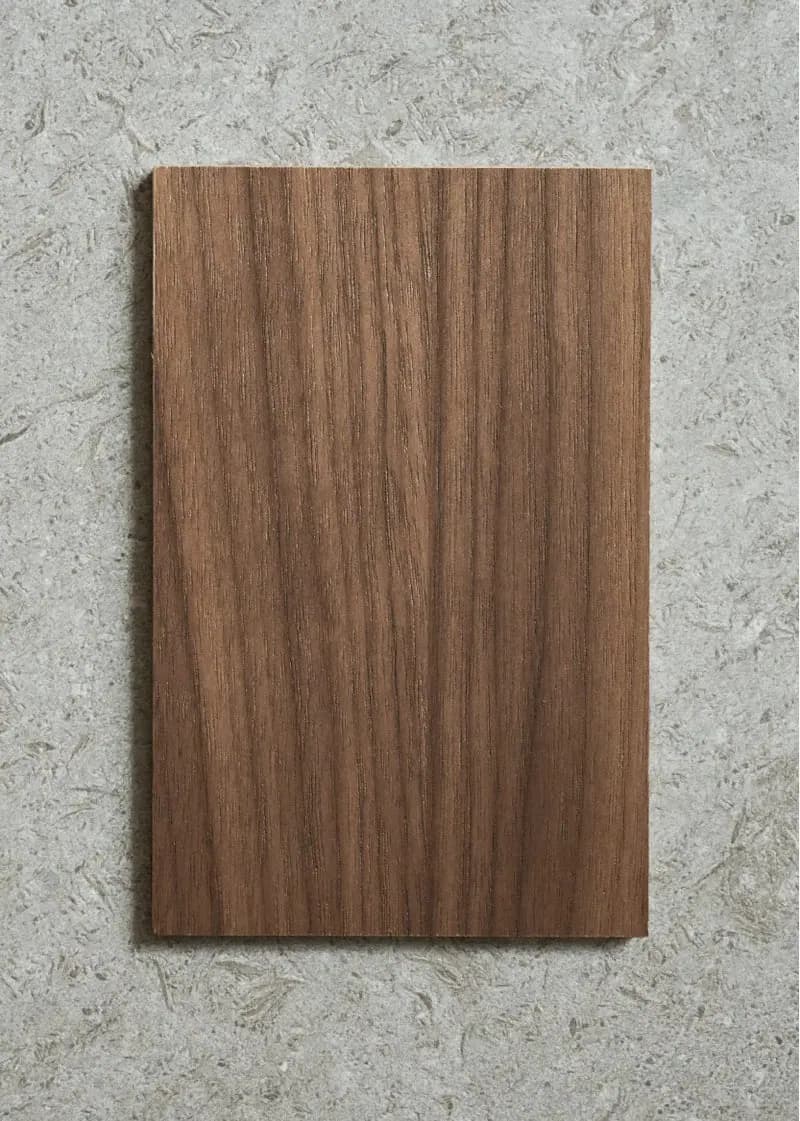 Close-up of lacquered veneer surface